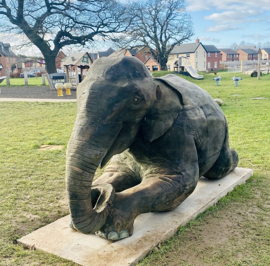 Elephant sculpture Cherry Tree Park