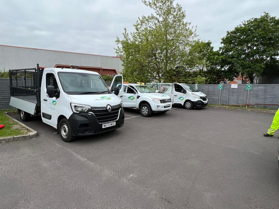 A selection of idverde vehicles