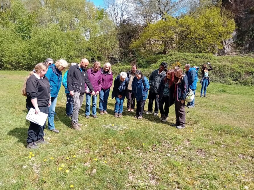 Ross Bray conducting the practical FIT Counts in Morley Quarry