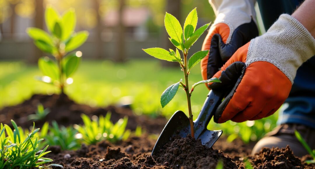 Planting,Tree,Seedlings,In,Moist,Soil,In,A,Park,On